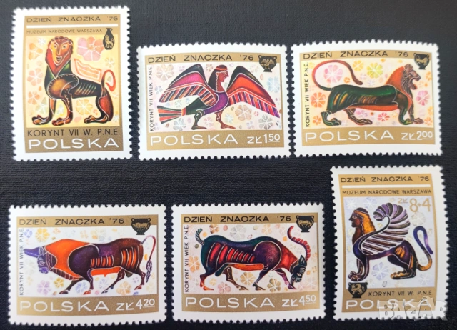 Полша - марки от 1976 г. на тема спорт, личности, изкуство, коли и др., снимка 6 - Филателия - 54177298