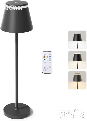 LED настолна лампа на батерия, USB-C зареждане и дистанционно