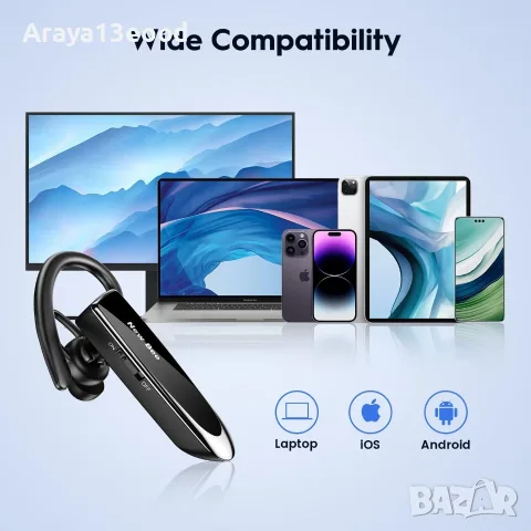 New Bee Bluetooth Хендсфри Слушалка с Микрофон V5.0, снимка 5 - Слушалки, hands-free - 55583538