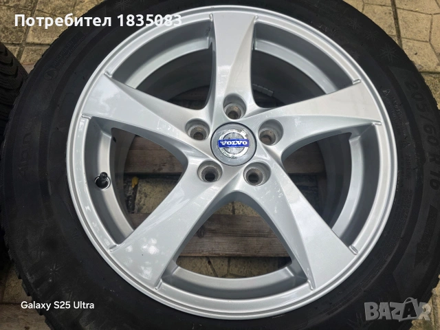 Лети джанти 16ки 5х108 Volvo + зимни гуми 205/60/16, снимка 7 - Гуми и джанти - 54821600