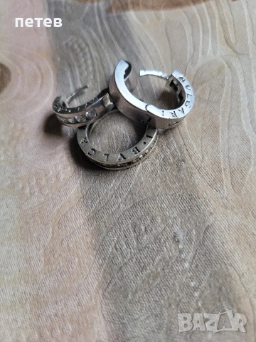 Bvlgari. сребърен пръстен. сребърни обици., снимка 5 - Антикварни и старинни предмети - 54698574
