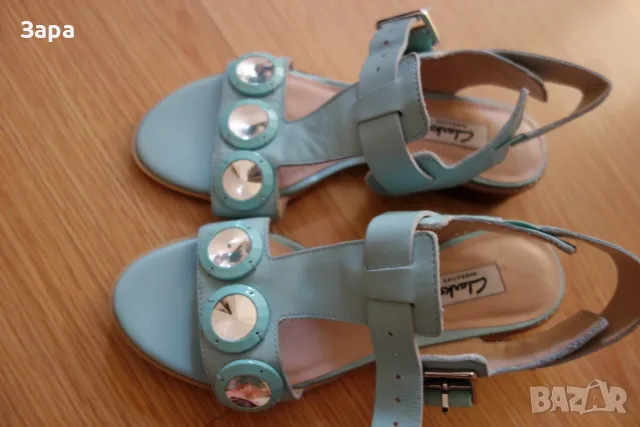 нови кожени сандали Clarks, 35.5ти номер, снимка 4 - Сандали - 55471406