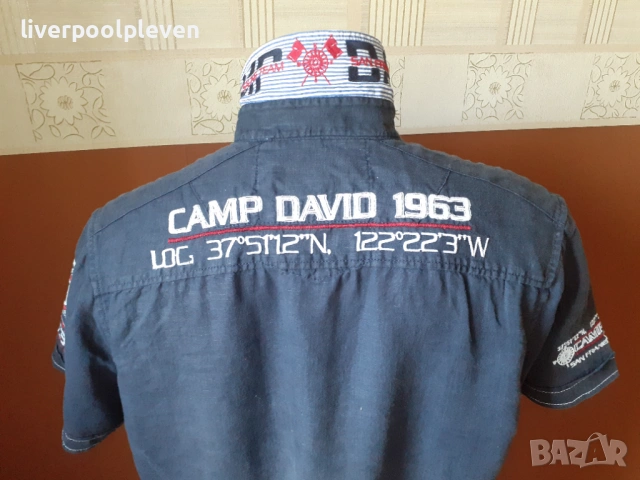 👉Ленена Camp David Original М ефектна, снимка 2 - Ризи - 54842087