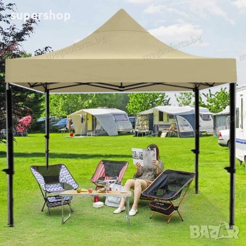 Водоустойчиво Покривало за Шатра Хармоника 3х3 5 цвята, снимка 12 - Градински мебели, декорация  - 54000674