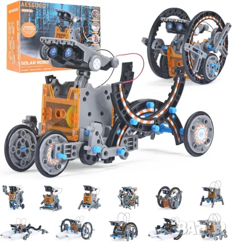 Соларен Робот STEM Детски конструктор 12 в 1, Solar Robot SТЕМ Играчка
