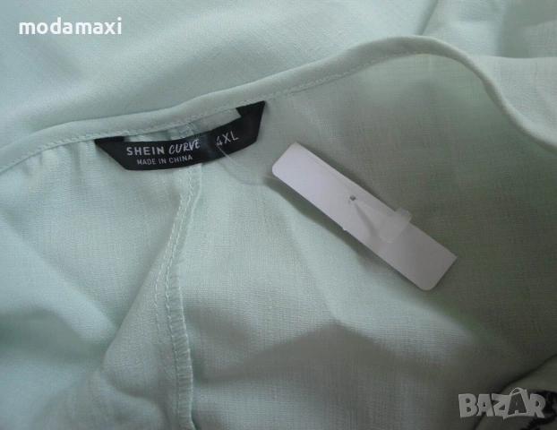 5XL Нова дълга рокля Shein в резедаво , снимка 9 - Рокли - 54982164