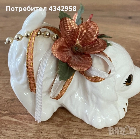 Декоративна винтидж фигурка кученце.1980г., снимка 2 - Антикварни и старинни предмети - 54590907