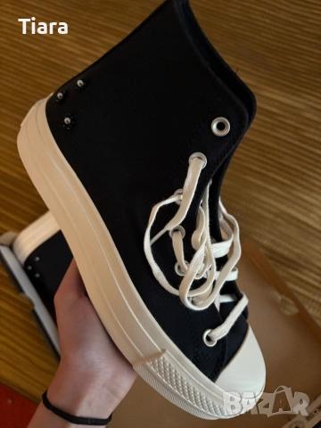 ЧИСТО НОВИ Converse Chuck Taylor All Star Platform (с цветя) - Разм. 40, снимка 6 - Дамски ежедневни обувки - 54390624