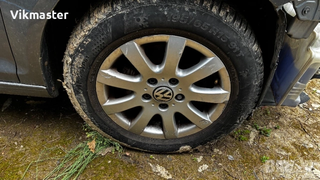 Алуминиеви джанти с гуми 15 5x112 VW, снимка 4 - Гуми и джанти - 54413536