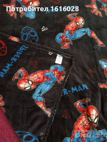 Детско одеяло на Спайдърмен. , снимка 7 - Спално бельо и завивки - 53964871