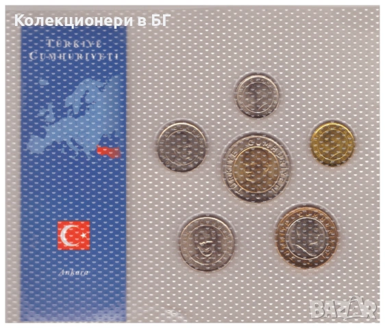 СЕТ С ШЕСТ МОНЕТИ ТУРЦИЯ 2005 ГОДИНА, снимка 2 - Нумизматика и бонистика - 55149305