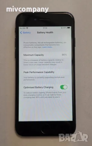 Iphone 7 32GB battery health 86%, снимка 2 - Apple iPhone - 55353410