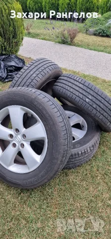 🛞 Оригинални 17" алуминиеви джанти Suzuki + летни гуми 225/65 R17 DOT 2023, снимка 3 - Гуми и джанти - 55323419