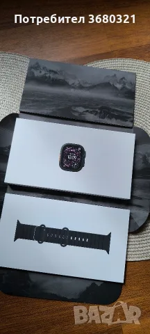 Продавам ЧИСТО НОВ, НЕОТВАРЯН смарт часовник Apple Watch 3 (Black Titanium) 49mm Ti Black Ocean, снимка 2 - Смарт часовници - 55355064