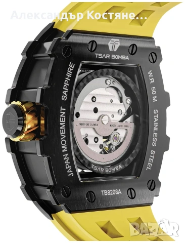 Нов часовник TSAR BOMBA Blazing Force Automatic JYTB8208YA - гаранция, снимка 2 - Мъжки - 55213891