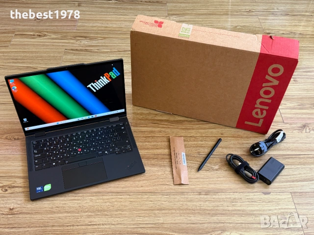 НОВ! Lenovo T14s 2 in 1`Ultra 7 255U/32GB LPDDR5X/512GB NVMe/Гаранция/Батерия 100%-1ц/WUXGA IPS