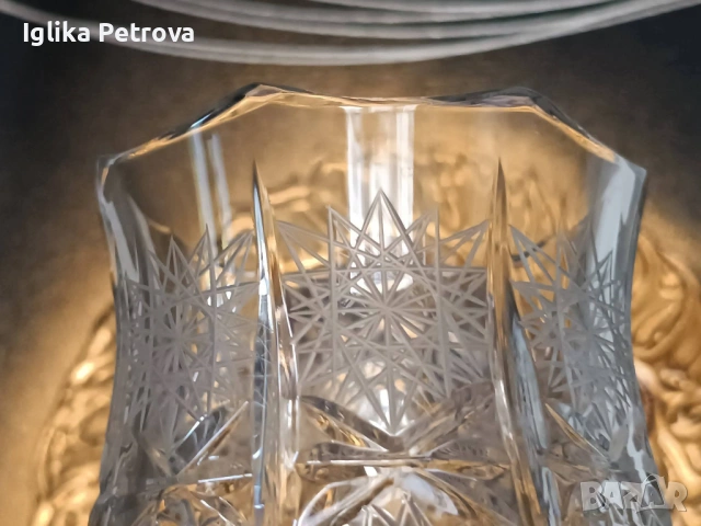 Кристина ваза Бохемия, снимка 13 - Антикварни и старинни предмети - 54758406