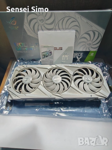Nvidia Asus Rog Strix RTX 3090 24gb White Edition, снимка 7 - Видеокарти - 55246232
