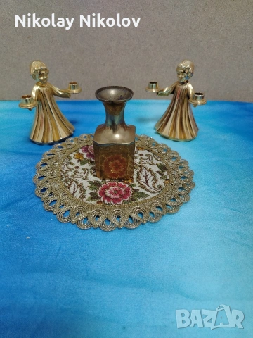 винтидж месингови свещници