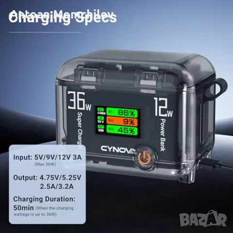 Зарядно CYNOVA Battery Charger за DJI Osmo Action 6 OLED 3 слота, снимка 4 - Батерии, зарядни - 55409902
