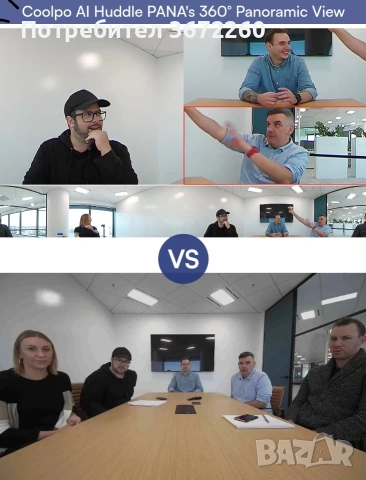 Coolpo AI Huddle Pana 4K 360⁰ камера за видеоконференции с микрофон, говорител и изкуствен интелект, снимка 8 - IP камери - 54536246