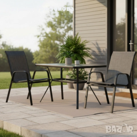 Елегантна правоъгълна маса – стъклен плот, модерен и устойчив дизайн, снимка 4 - Маси - 54320159