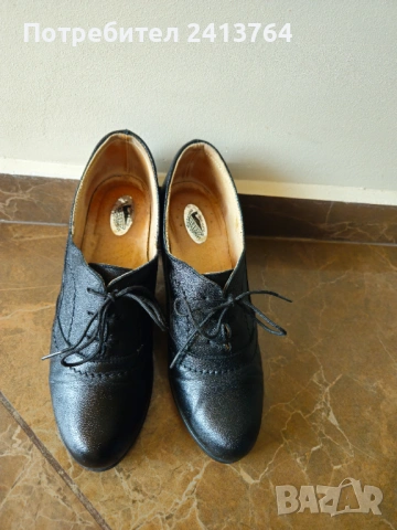 Обувки с ток 36 номер, естествена кожа, снимка 2 - Дамски обувки на ток - 54016004
