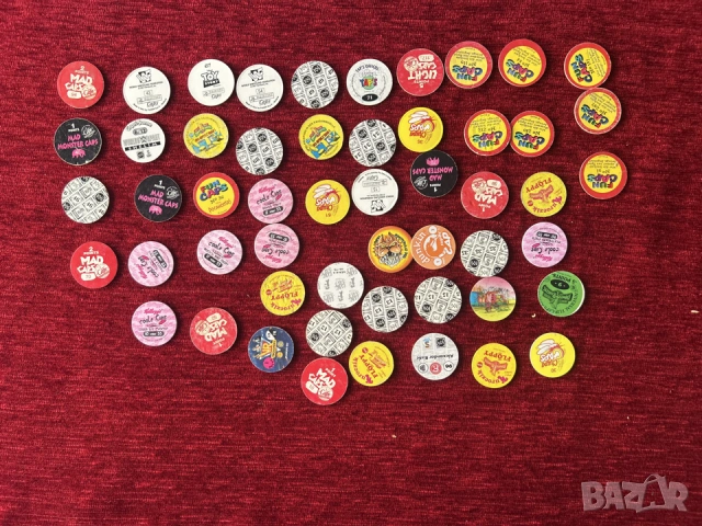 класически тапи или фишки от 90-те години, често наричани „pogs“, снимка 7 - Колекции - 55275802