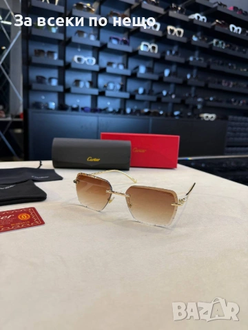 Cartier Слънчеви Очила С UV400 Защита Картие С ПОДАРЪК🎁Калъф И Кутия - Различни Цветове Код SK1511, снимка 3 - Слънчеви и диоптрични очила - 54492104