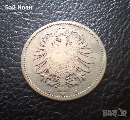Стара сребърна монета 1 марка 1874 г. буква А - Германска империя - рядка !, снимка 10 - Нумизматика и бонистика - 55306459