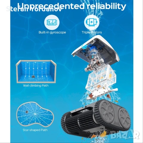 Робот за почистване на басейни - Waybot Osprey 700, снимка 6 - Прахосмукачки - 54671995