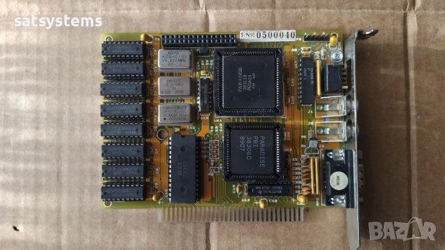 Ретро видео карта Paradise Systems PEGA2A 256KB 8-bit ISA