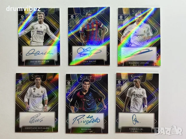 6 Panini Select Prizm La Liga Soccer Signatures Cards, снимка 10 - Колекции - 55577217