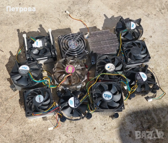 Охладители от CPU, 11 броя, продават се комплект