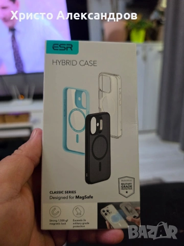 Прозрачен кейс ESR Classic Hybrid (HaloLock) за iPhone 16 Pro, MagSafe #45, снимка 6 - Калъфи, кейсове - 54545286