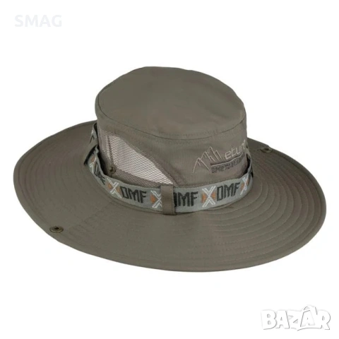 Мъжка bucket шапка каки с мрежа и бродерия Etura_1235482, снимка 4 - Шапки - 54923414