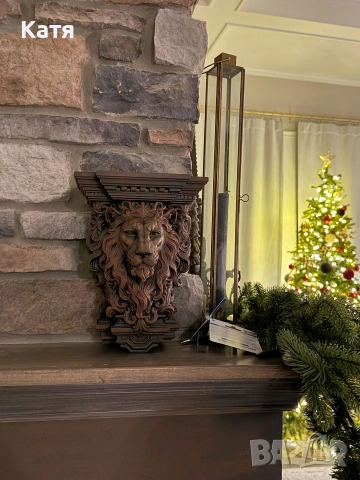 Лъв стойка за стена, колони,врати винтидж, снимка 3 - Антикварни и старинни предмети - 54091755