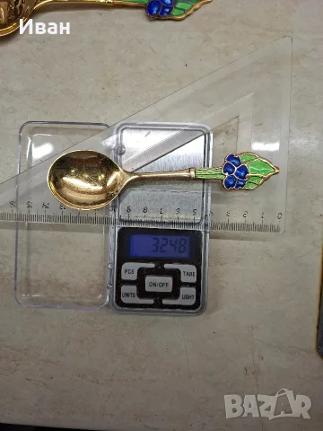Комплект позлатени сребърни лъжици 925 R&B 1991г., снимка 2 - Нумизматика и бонистика - 55414294