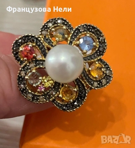 Пръстен от 9 к злато и 925 сребро, снимка 4 - Пръстени - 54349224