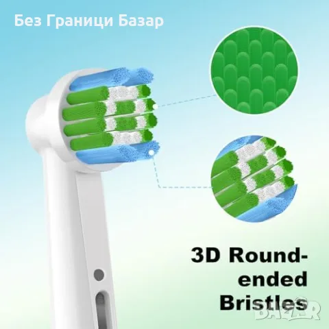 Нови Резервни глави за Oral-B 16 броя, меки Dupont влакна, цветни пръстени за четка за зъби, снимка 5 - Козметика за лице - 55451027