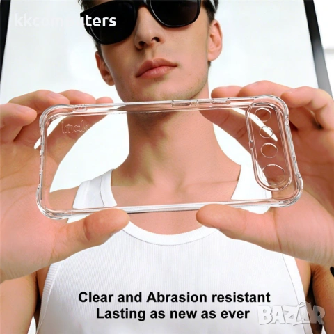 IMAK Прозрачен Калъф за Realme 16 5G - TPU, Airbag, Отвор за ремък, Прозрачен, снимка 4 - Калъфи, кейсове - 54387319