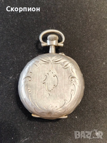 Швейцарски СРЕБЪРЕН джобен часовник - ПРОМОЦИЯ, снимка 4 - Джобни - 46785195