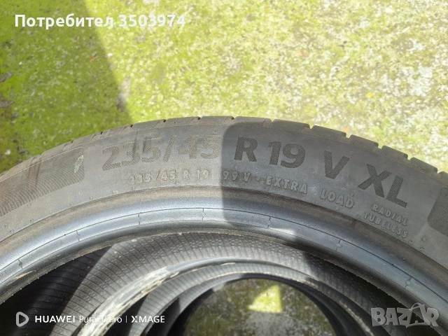 Летни гуми 235/45/19 Continental, снимка 4 - Гуми и джанти - 54898323
