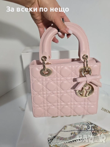 Lady Dior Дамска Розова Чанта От Агнешка Кожа Код Brand Luxury Fashion20, снимка 5 - Чанти - 54960708