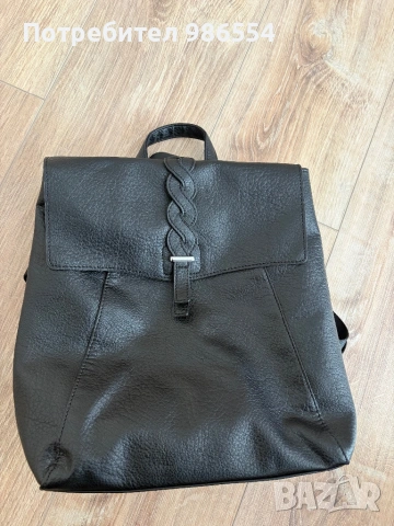 Черна дамска раница еко кожа нова, снимка 5 - Раници - 54243249