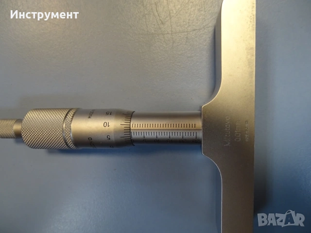 Дълбокомер Mitutoyo 128-102 depth micrometer 0-25mm DMS100-25, снимка 3 - Други инструменти - 54855551