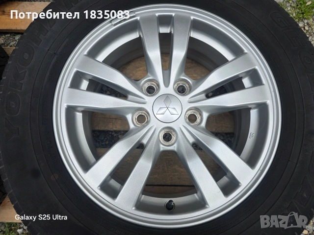 Лети джанти 16ки 5х114.3 Mitsubishi + летни гуми 215/70/16 Yokohama, снимка 6 - Гуми и джанти - 54822211