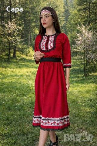 стилни рокли с народни мотиви , снимка 2 - Рокли - 54103614