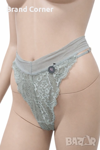 Hunkemöller дантелено долнище XL в цвят светъл мента/сиво-зелено, снимка 2 - Бельо - 54538651