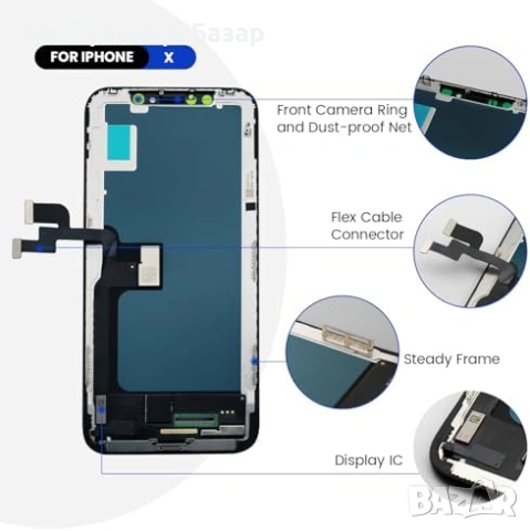 Нов Дисплей тъчскрийн за iPhone X 5.8 HD екран с инструменти части Айфон, снимка 7 - Тъч скрийн за телефони - 54150587